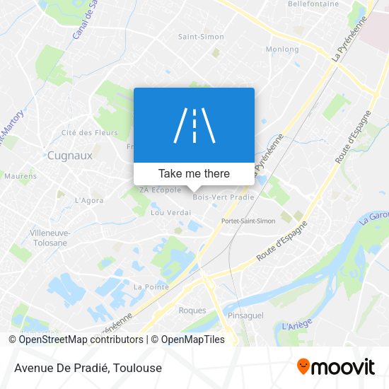 Avenue De Pradié map