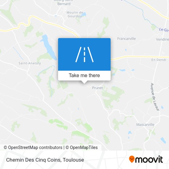 Chemin Des Cinq Coins map