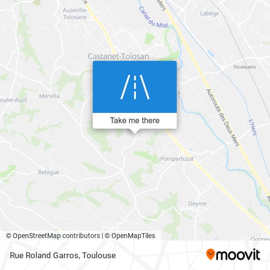 Rue Roland Garros map