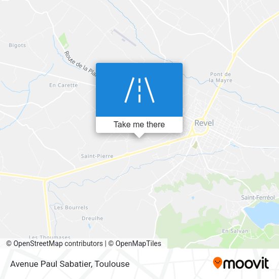 Avenue Paul Sabatier map
