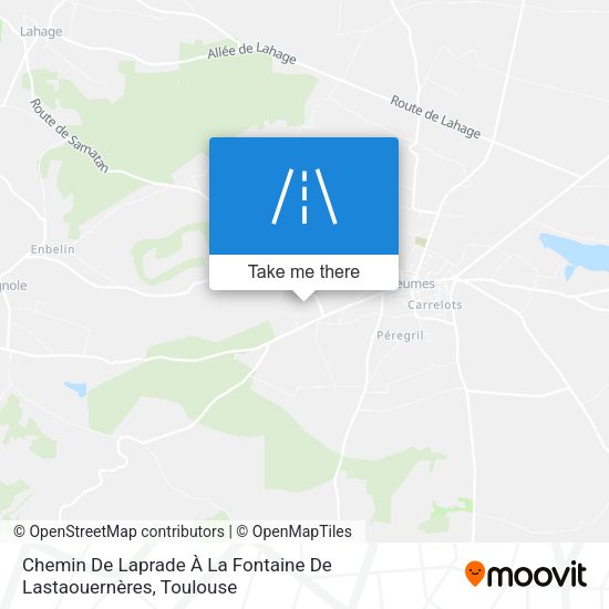 Chemin De Laprade À La Fontaine De Lastaouernères map