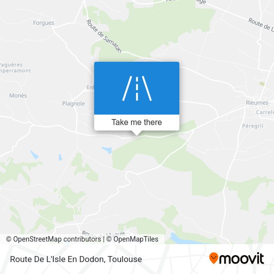 Route De L'Isle En Dodon map