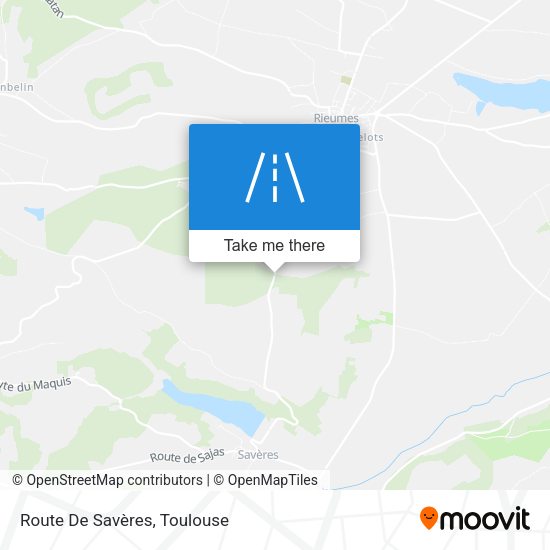 Route De Savères map
