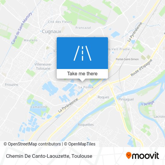 Chemin De Canto-Laouzette map