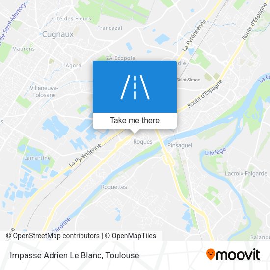 Impasse Adrien Le Blanc map