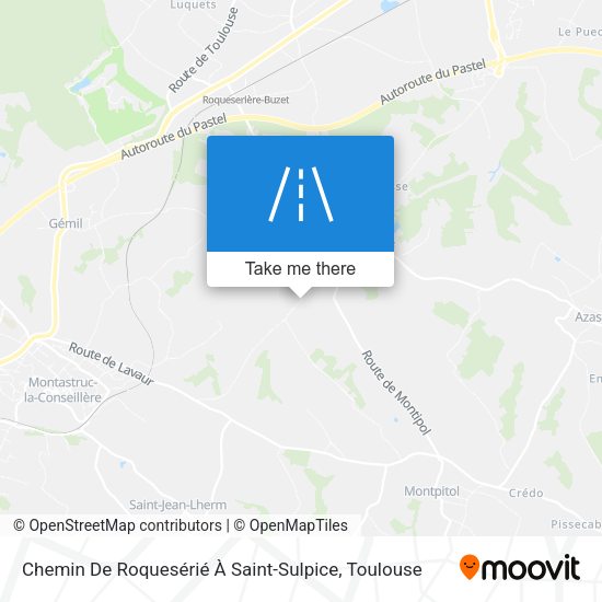 Chemin De Roquesérié À Saint-Sulpice map