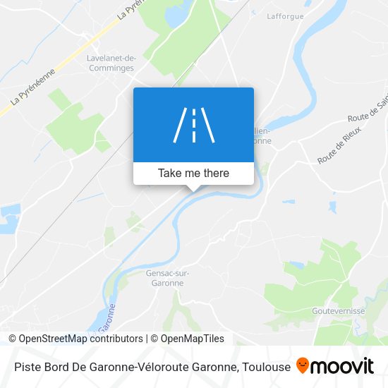 Piste Bord De Garonne-Véloroute Garonne map