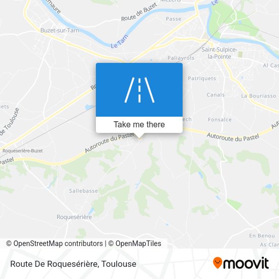 Route De Roquesérière map