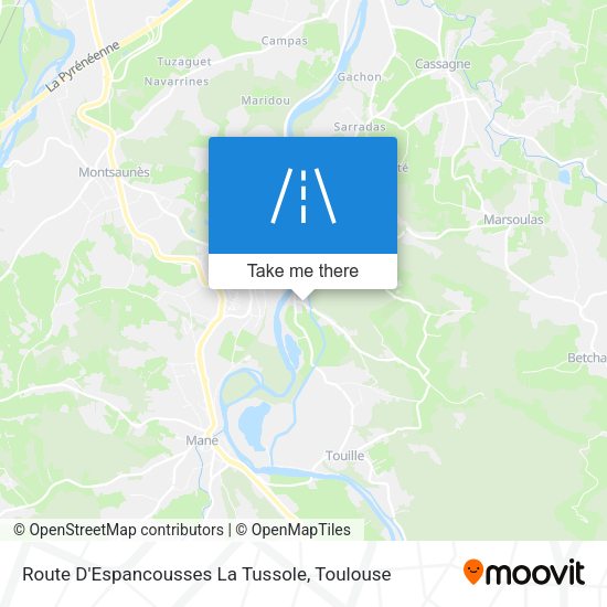 Route D'Espancousses La Tussole map