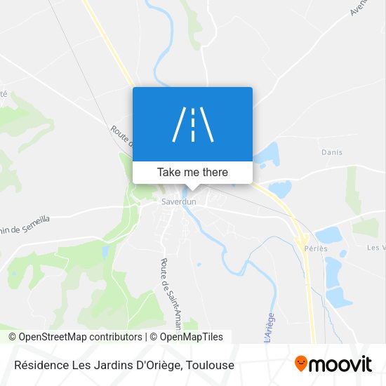 Résidence Les Jardins D'Oriège map