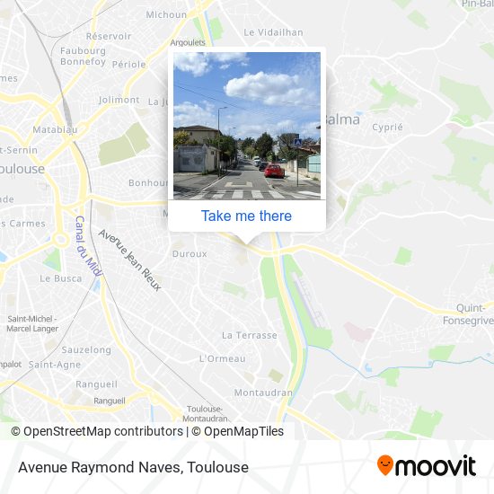 Mapa Avenue Raymond Naves