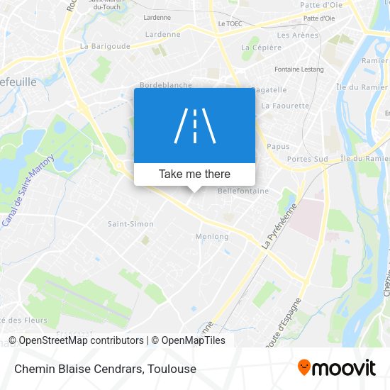 Chemin Blaise Cendrars map