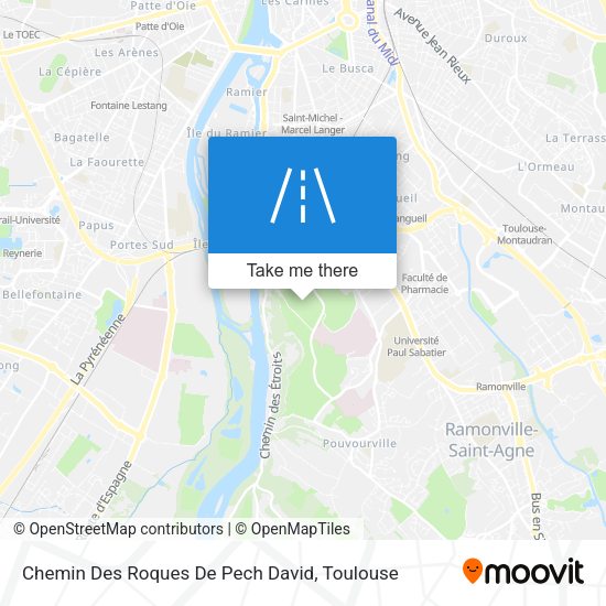 Chemin Des Roques De Pech David map