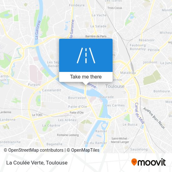 La Coulée Verte map