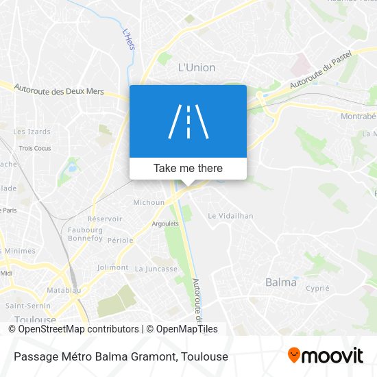 Passage Métro Balma Gramont map