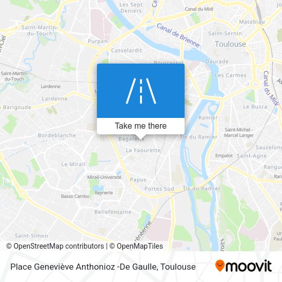 Place Geneviève Anthonioz -De Gaulle map