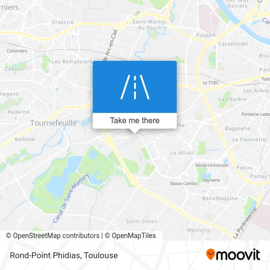 Rond-Point Phidias map