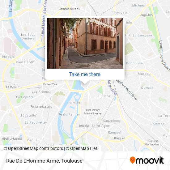 Mapa Rue De L'Homme Armé