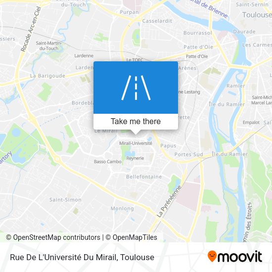 Rue De L'Université Du Mirail map