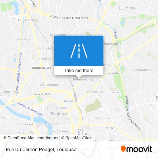 Rue Du Clairon Pouget map
