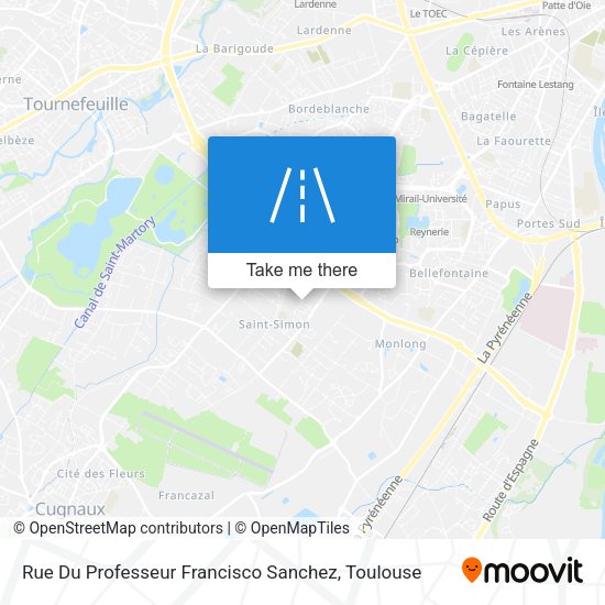Rue Du Professeur Francisco Sanchez map