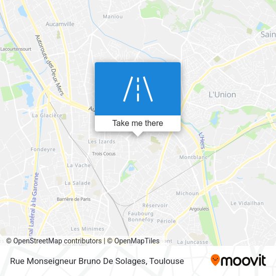 Rue Monseigneur Bruno De Solages map