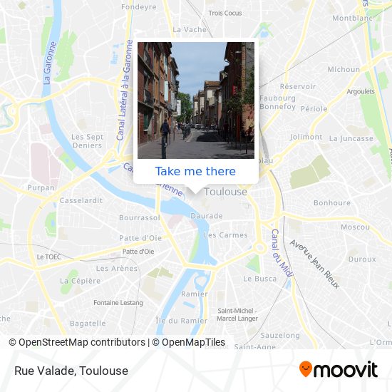 Mapa Rue Valade