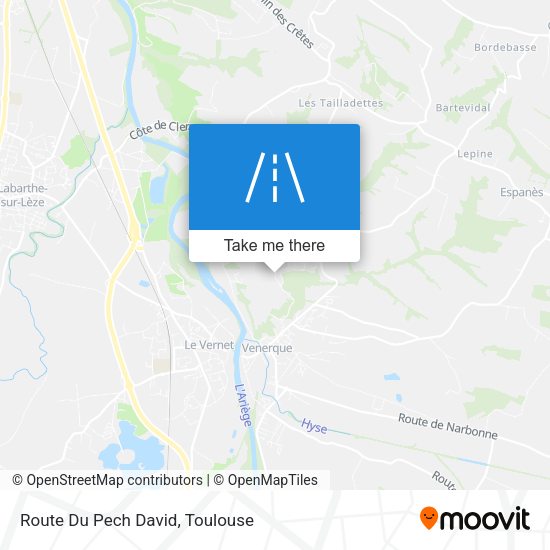 Route Du Pech David map