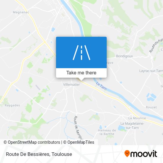 Route De Bessières map