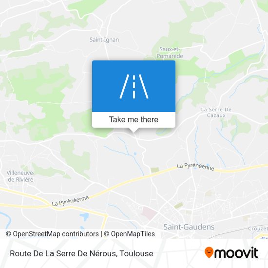 Route De La Serre De Nérous map