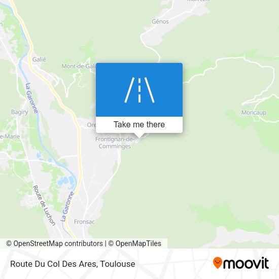 Route Du Col Des Ares map