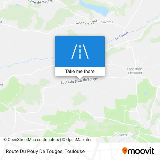 Route Du Pouy De Touges map