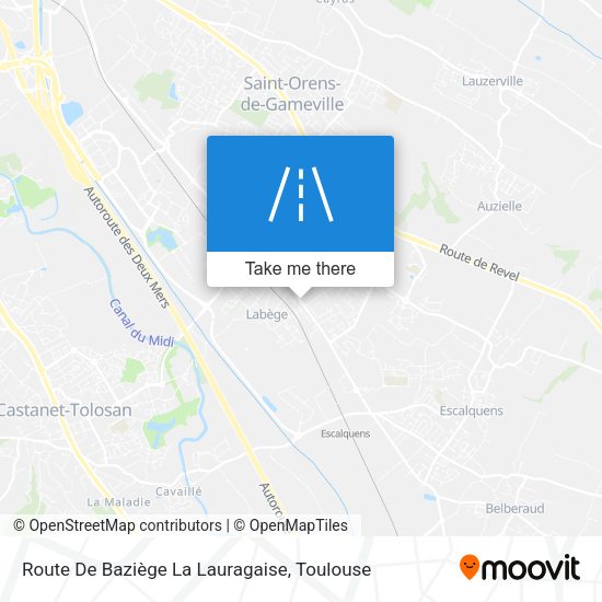 Route De Baziège La Lauragaise map