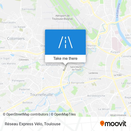 Réseau Express Vélo map
