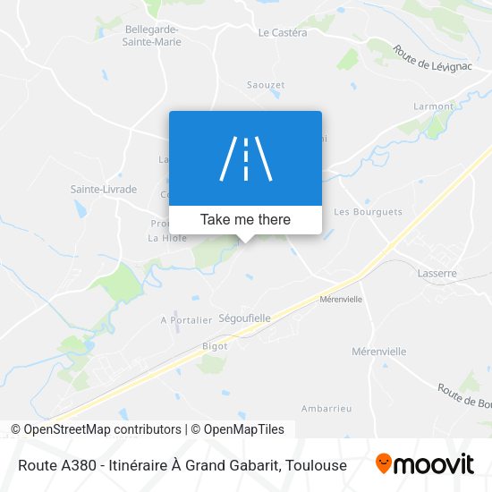 Route A380 - Itinéraire À Grand Gabarit map
