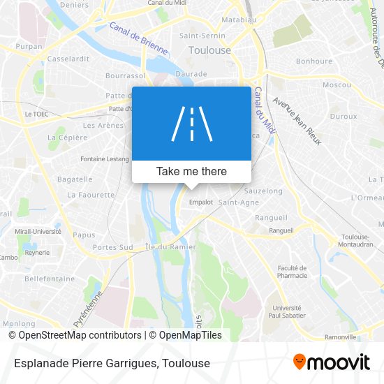 Esplanade Pierre Garrigues map