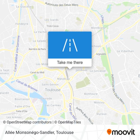 Allée Monsonégo-Sandler map