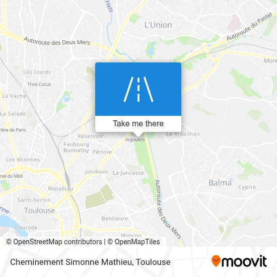 Cheminement Simonne Mathieu map