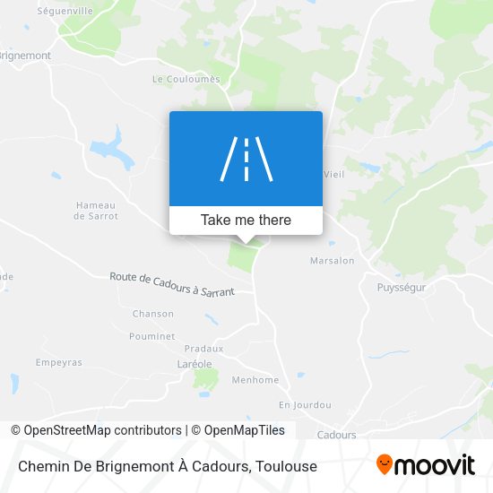 Chemin De Brignemont À Cadours map