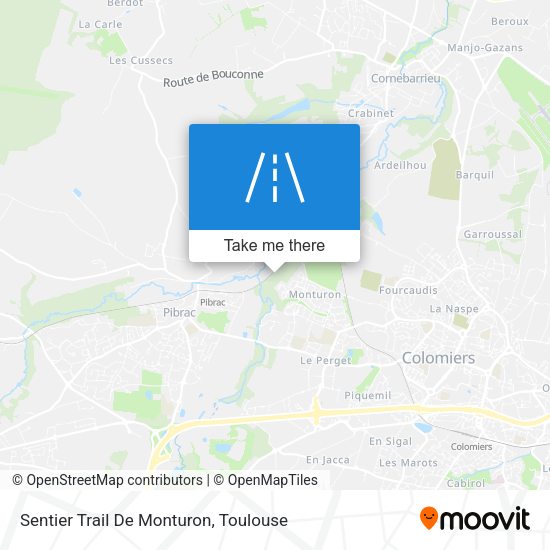 Sentier Trail De Monturon map