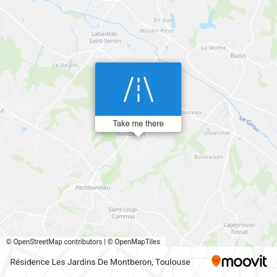 Résidence Les Jardins De Montberon map