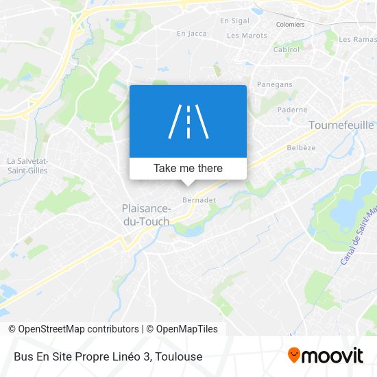Bus En Site Propre Linéo 3 map