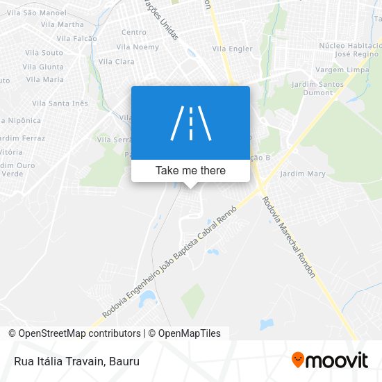 Rua Itália Travain map