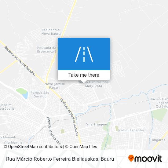 Rua Márcio Roberto Ferreira Bieliauskas map