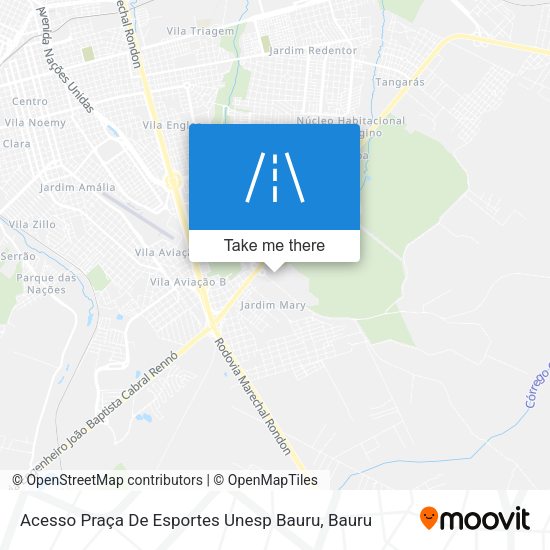 Acesso Praça De Esportes Unesp Bauru map