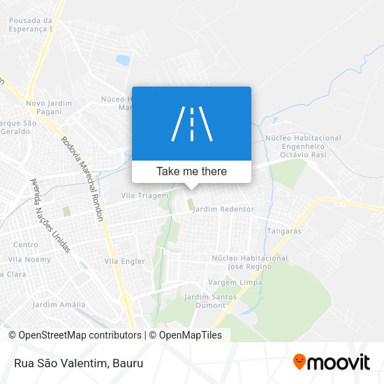 Rua São Valentim map