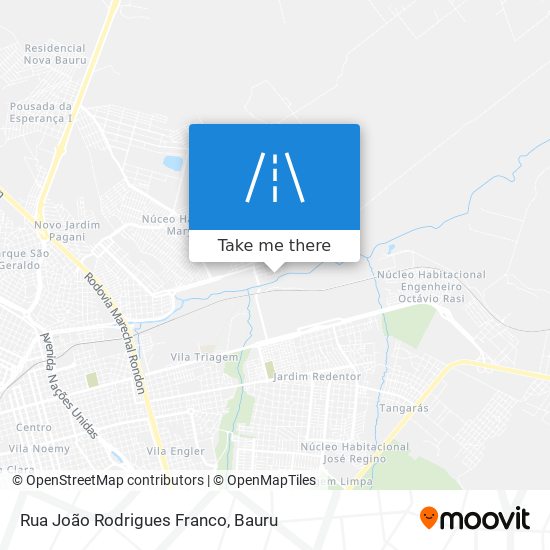 Mapa Rua João Rodrigues Franco