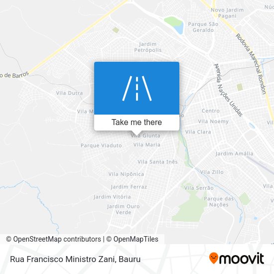 Rua Francisco Ministro Zani map