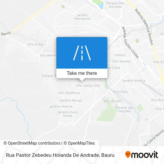 Rua Pastor Zebedeu Holanda De Andrade map