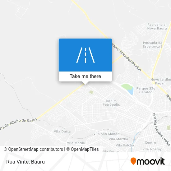 Rua Vinte map